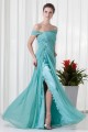 A-Line Beading Chiffon Floor-Length Off-the-Shoulder Prom/Formal Evening Dresses 02020608