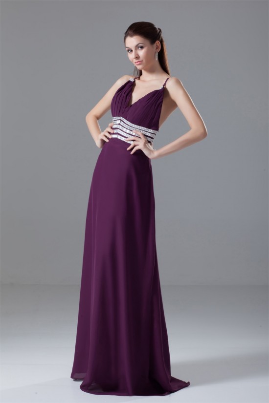 A-Line Chiffon Brush Sweep Train Prom/Formal Evening Dresses 02020612 A-Line Chiffon Brush Sweep Train Prom/Formal Evening Dresses 02020612