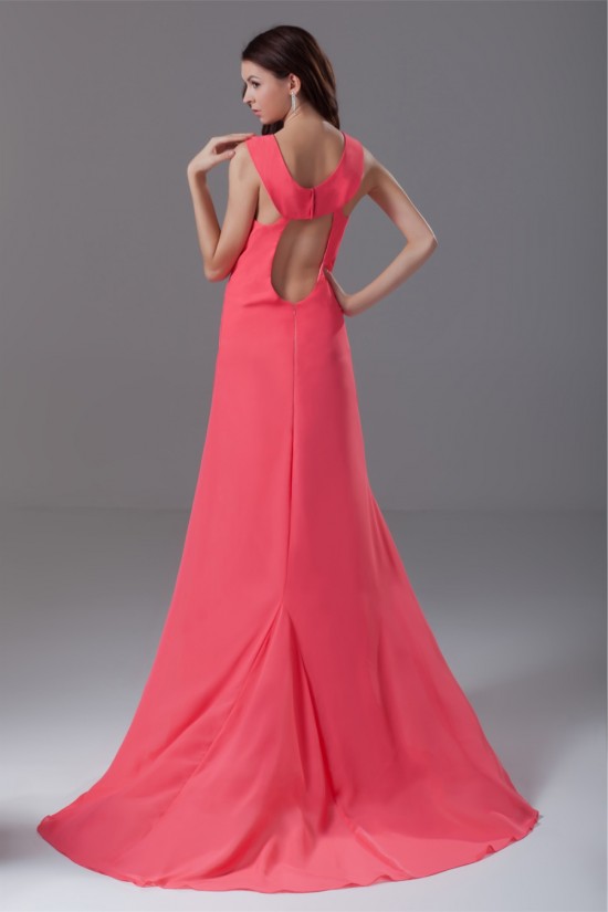 A-Line Chiffon Criss Cross Prom/Formal Evening Dresses 02020614