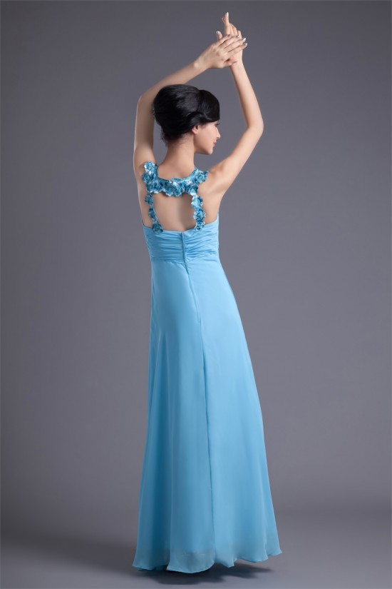 A-Line Chiffon Silk like Satin Embroidery Prom/Formal Evening Dresses 02020615
