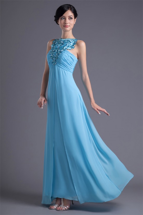 A-Line Chiffon Silk like Satin Embroidery Prom/Formal Evening Dresses 02020615