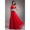 A-Line Floor-Length One-Shoulder Sleeveless Long Red Prom/Formal Evening Dresses 02020619