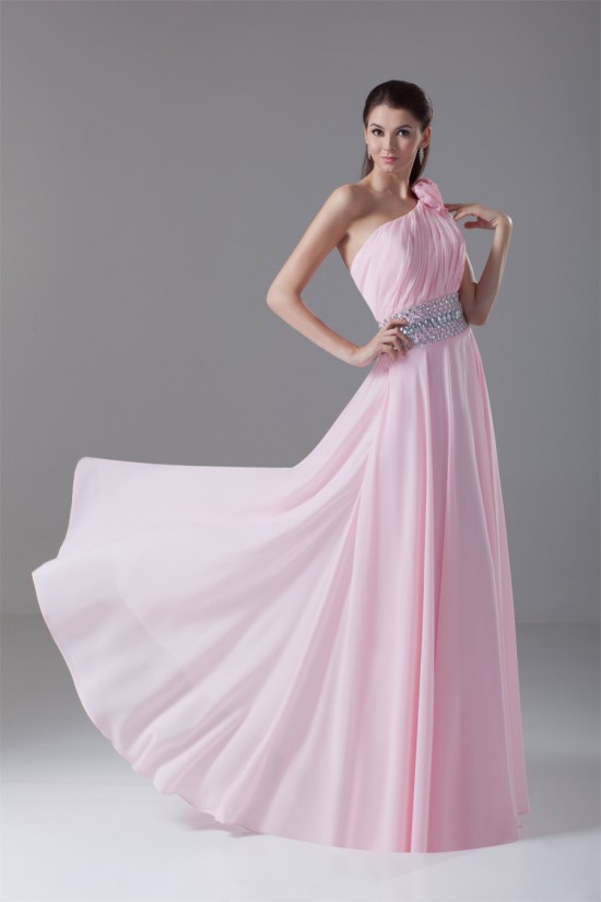 A-Line One-Shoulder Pleats Chiffon Prom/Formal Evening Dresses 02020626 A-Line One-Shoulder Pleats Chiffon Prom/Formal Evening Dresses 02020626