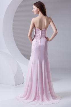 Trumpet/Mermaid Chiffon Elastic Woven Satin Prom/Formal Evening Dresses 02020628