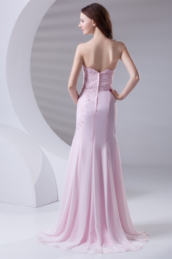 Trumpet/Mermaid Chiffon Elastic Woven Satin Prom/Formal Evening Dresses 02020628 Trumpet/Mermaid Chiffon Elastic Woven Satin Prom/Formal Evening Dresses 02020628