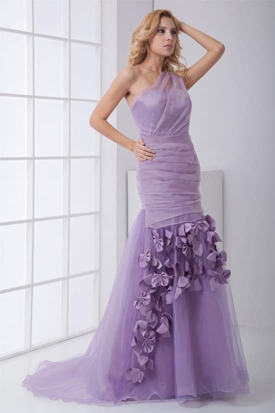 A-Line Sleeveless Puddle Train One-Shoulder Prom/Formal Evening Dresses 02020629 A-Line Sleeveless Puddle Train One-Shoulder Prom/Formal Evening Dresses 02020629