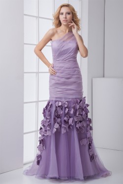 A-Line Sleeveless Puddle Train One-Shoulder Prom/Formal Evening Dresses 02020629