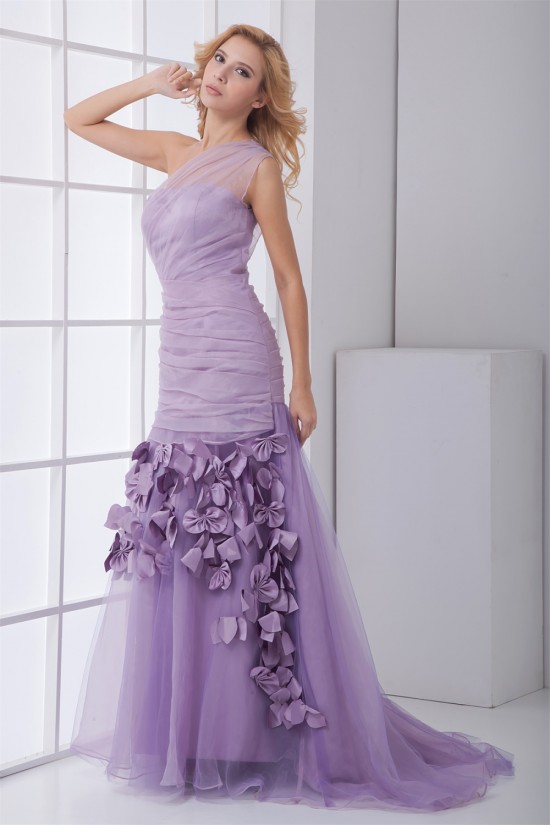 A-Line Sleeveless Puddle Train One-Shoulder Prom/Formal Evening Dresses 02020629 A-Line Sleeveless Puddle Train One-Shoulder Prom/Formal Evening Dresses 02020629