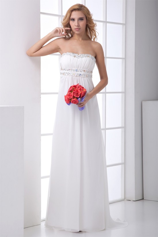 A-Line Strapless Beading Sleeveless Brush Sweep Train Prom/Formal Evening Dresses 02020633 A-Line Strapless Beading Sleeveless Brush Sweep Train Prom/Formal Evening Dresses 02020633