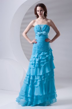 A-Line Strapless Chiffon Prom/Formal Evening Dresses 02020634