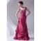A-Line Taffeta Capped Sleeves Floor-Length Prom/Formal Evening Dresses 02020638