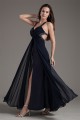 Ankle-Length A-Line Ruffles Chiffon Silk like Satin Prom/Formal Evening Dresses 02020641
