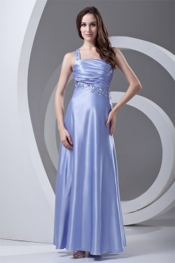 Ankle-Length Elastic Woven Satin Beading Prom/Formal Evening Dresses 02020642