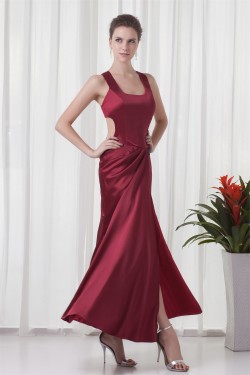 Ankle-Length Elastic Woven Satin Straps Prom/Formal Evening Dresses 02020643