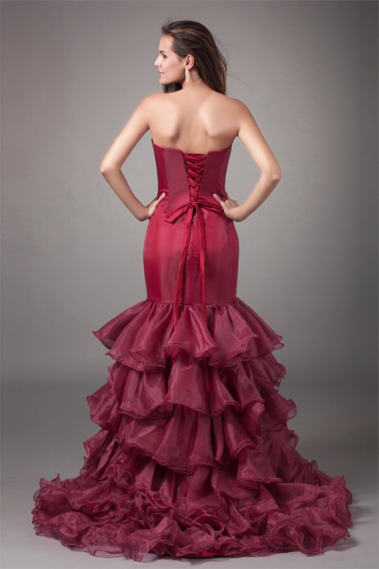 Asymmetrical Ruffles Sweetheart Organza Prom/Formal Evening Dresses 02020647 Asymmetrical Ruffles Sweetheart Organza Prom/Formal Evening Dresses 02020647