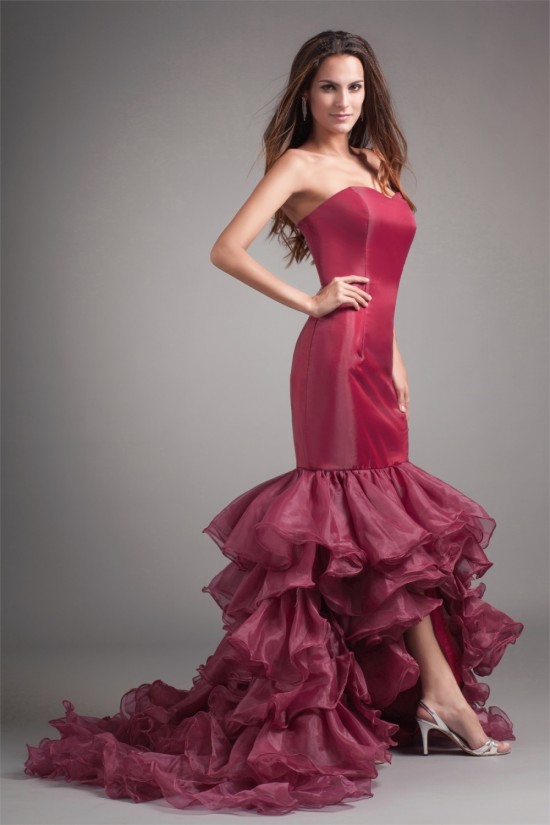 Asymmetrical Ruffles Sweetheart Organza Prom/Formal Evening Dresses 02020647 Asymmetrical Ruffles Sweetheart Organza Prom/Formal Evening Dresses 02020647