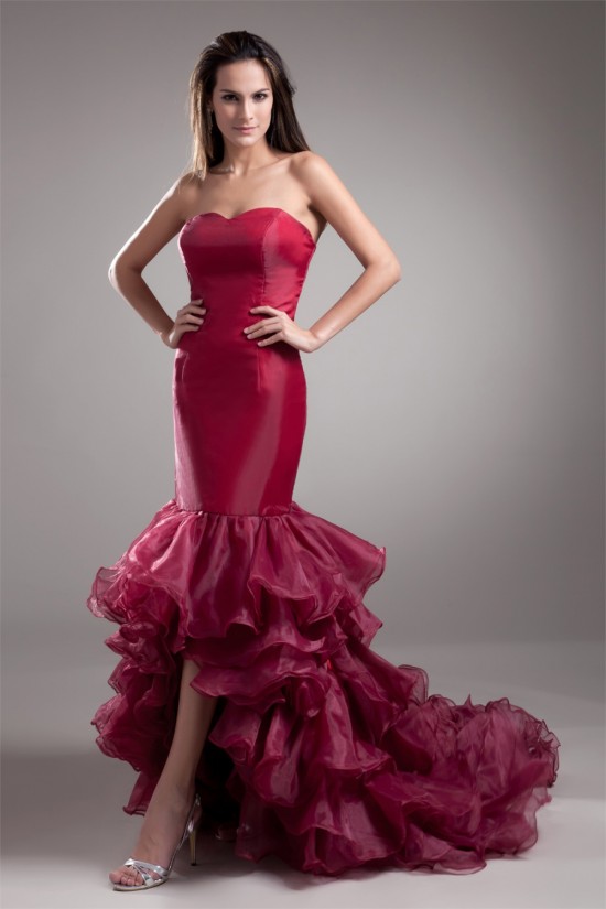 Asymmetrical Ruffles Sweetheart Organza Prom/Formal Evening Dresses 02020647 Asymmetrical Ruffles Sweetheart Organza Prom/Formal Evening Dresses 02020647