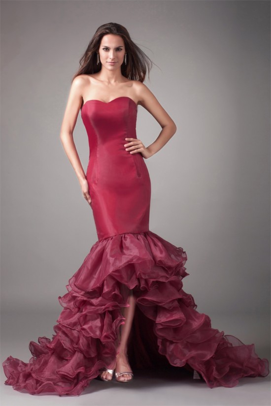 Asymmetrical Ruffles Sweetheart Organza Prom/Formal Evening Dresses 02020647 Asymmetrical Ruffles Sweetheart Organza Prom/Formal Evening Dresses 02020647