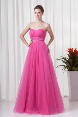 Ball Gown Pleats Floor-Length Sleeveless Prom/Formal Evening Dresses 02020649