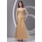 Beading Ankle-Length Satin Netting Sleeveless Prom/Formal Evening Dresses 02020655