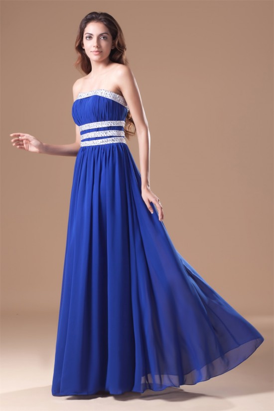 Beading Chiffon Silk like Satin Floor-Length Prom/Formal Evening Dresses 02020656