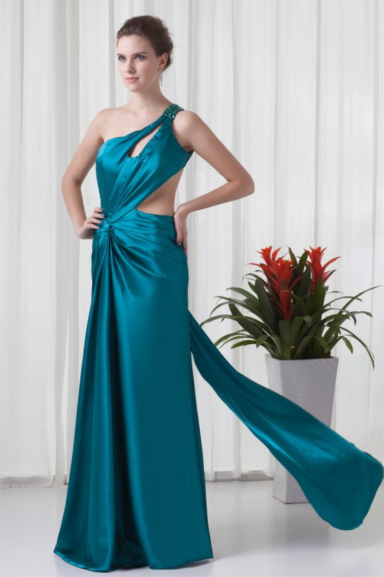 Beading Elastic Woven Satin Sleeveless Sheath/Column Prom/Formal Evening Dresses 02020658 Beading Elastic Woven Satin Sleeveless Sheath/Column Prom/Formal Evening Dresses 02020658
