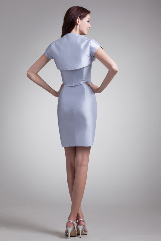 Beading Scoop Sleeveless Sheath/Column Evening Mother of The Bride Dresses with A Jacket 02020664 Beading Scoop Sleeveless Sheath/Column Evening Mother of The Bride Dresses with A Jacket 02020664