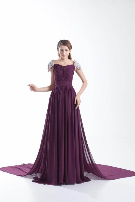 Beading Sheath/Column Chiffon Prom/Formal Evening Dresses 02020665 Beading Sheath/Column Chiffon Prom/Formal Evening Dresses 02020665