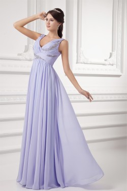 Beading Sheath/Column Chiffon Prom/Formal Evening Dresses 02020666
