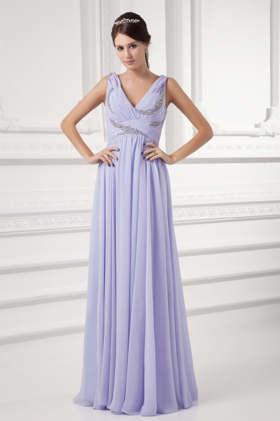 Beading Sheath/Column Chiffon Prom/Formal Evening Dresses 02020666