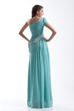 Beading Sheath/Column One-Shoulder Floor-Length Prom/Formal Evening Dresses 02020667