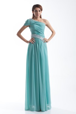 Beading Sheath/Column One-Shoulder Floor-Length Prom/Formal Evening Dresses 02020667