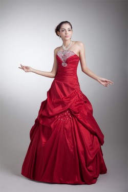 Beading Sleeveless Floor-Length Ball Gown Prom/Formal Evening Dresses 02020673