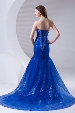Beading Sleeveless Mermaid/Trumpet Sweetheart Sequins Prom/Formal Evening Dresses 02020675