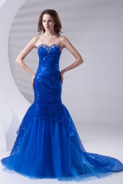 Beading Sleeveless Mermaid/Trumpet Sweetheart Sequins Prom/Formal Evening Dresses 02020675