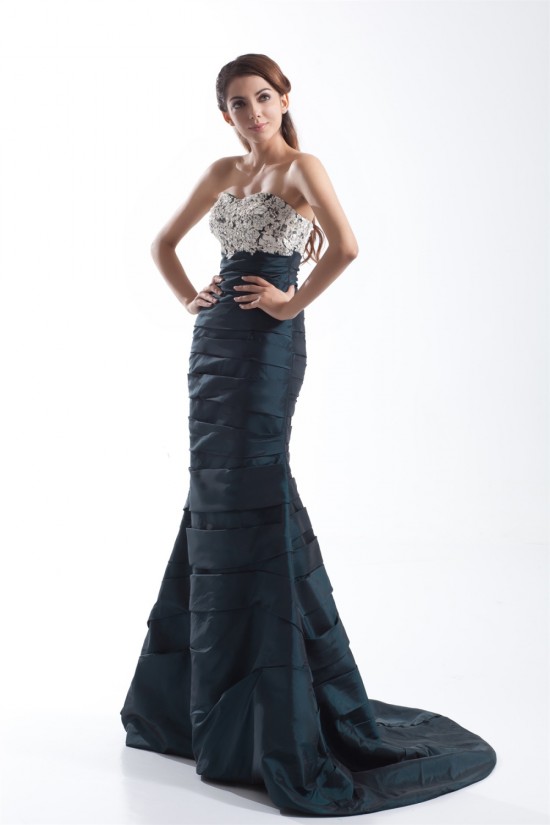Trumpet/Mermaid Beading Sleeveless Taffeta Soft Sweetheart Prom/Formal Evening Dresses 02020677 Trumpet/Mermaid Beading Sleeveless Taffeta Soft Sweetheart Prom/Formal Evening Dresses 02020677