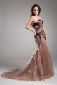 Mermaid/Trumpet Beading Strapless Satin Organza Prom/Formal Evening Dresses 02020680 Mermaid/Trumpet Beading Strapless Satin Organza Prom/Formal Evening Dresses 02020680