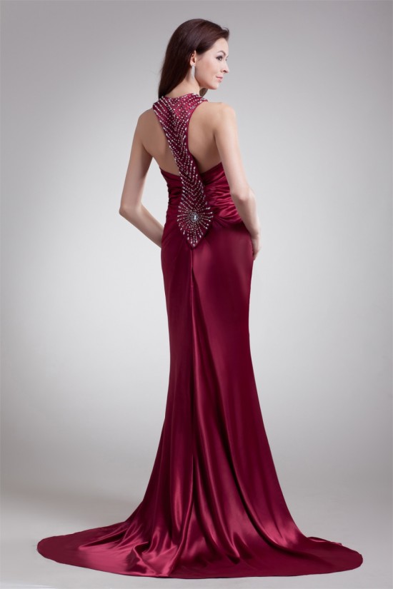 Beading Straps Mermaid/Trumpet Puddle Train Prom/Formal Evening Dresses 02020681 Beading Straps Mermaid/Trumpet Puddle Train Prom/Formal Evening Dresses 02020681