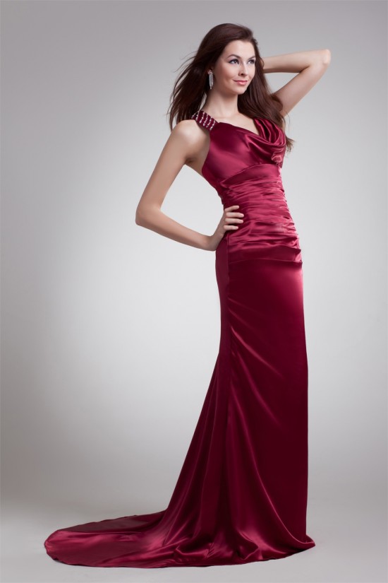 Beading Straps Mermaid/Trumpet Puddle Train Prom/Formal Evening Dresses 02020681 Beading Straps Mermaid/Trumpet Puddle Train Prom/Formal Evening Dresses 02020681
