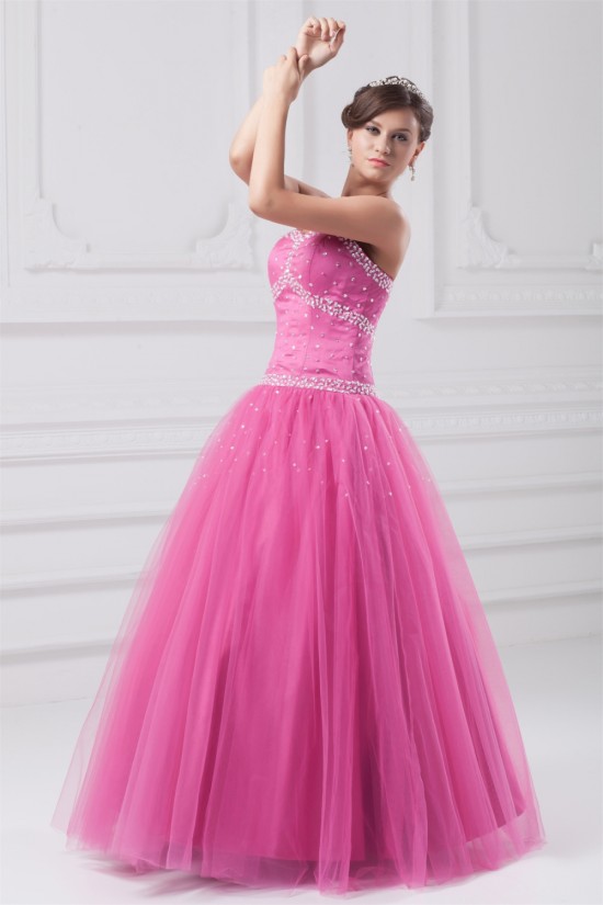 Beading Sweetheart Satin Net Ball Gown Floor-Length Prom/Formal Evening Dresses 02020685 Beading Sweetheart Satin Net Ball Gown Floor-Length Prom/Formal Evening Dresses 02020685