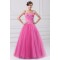Beading Sweetheart Satin Net Ball Gown Floor-Length Prom/Formal Evening Dresses 02020685