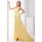 Brush Sweep Train A-Line V-Neck Criss Cross Prom/Formal Evening Dresses 02020687