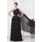 Cascading Ruffles Brush Sweep Train Sheath/Column Prom/Formal Evening Dresses 02020695