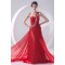 A-Line Beading One-Shoulder Long Red Prom/Formal Evening Dresses 02020696