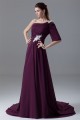 A-Line Single Sleeve Long Purple Prom/Formal Evening Dresses 02020699 A-Line Single Sleeve Long Purple Prom/Formal Evening Dresses 02020699