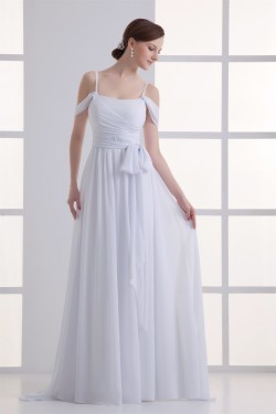 Chiffon Bows Floor-Length Prom/Formal Evening Bridesmaid Dresses 02020701