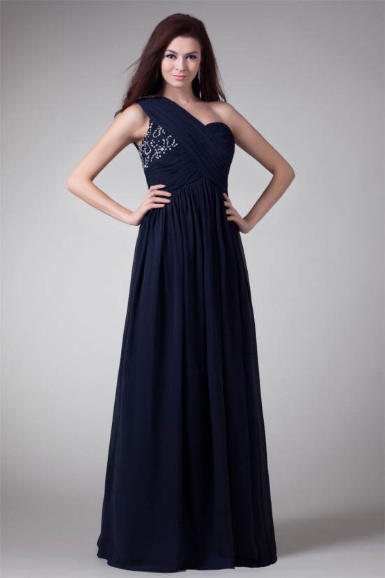 A-Line One-Shoulder Chiffon Floor-Length Prom/Formal Evening Dresses 02020703 A-Line One-Shoulder Chiffon Floor-Length Prom/Formal Evening Dresses 02020703