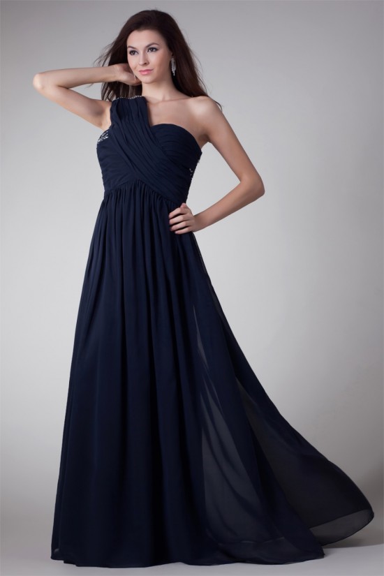 A-Line One-Shoulder Chiffon Floor-Length Prom/Formal Evening Dresses 02020703 A-Line One-Shoulder Chiffon Floor-Length Prom/Formal Evening Dresses 02020703