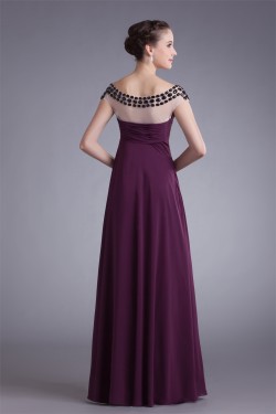 Chiffon Silk like Satin Floor-Length A-Line Prom/Formal Evening Dresses 02020710