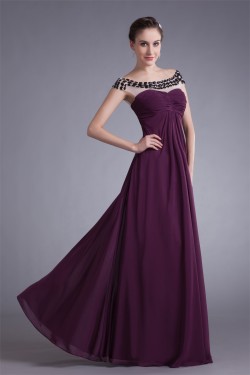 Chiffon Silk like Satin Floor-Length A-Line Prom/Formal Evening Dresses 02020710